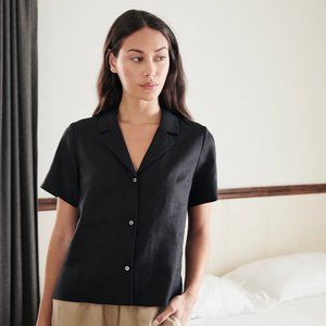 EUC Quince European linen short-sleeved shirt